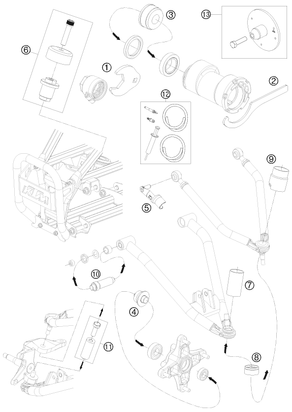 Sprängskiss: Special Tools – KTM 450 SX ATV 2010