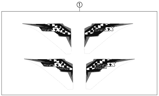 Sprängskiss: Decal – KTM 50 SXS 2011