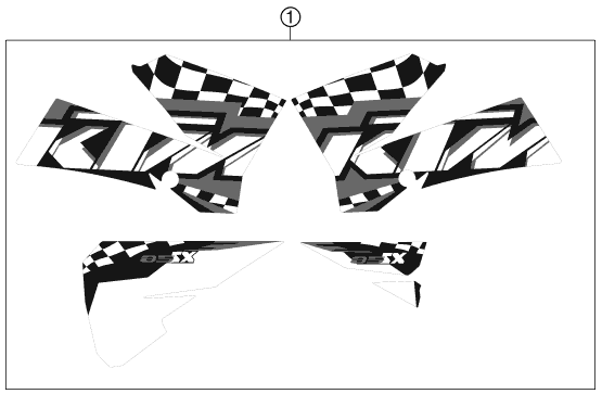 Sprängskiss: Decal – KTM 85 SX 17/14 2011