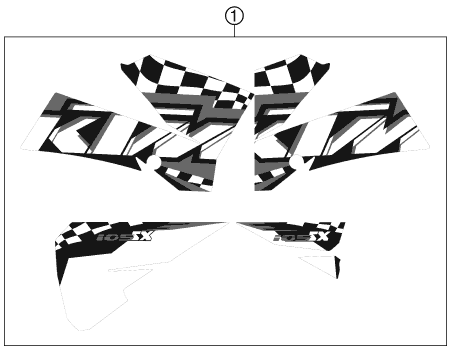 Sprängskiss: Decal – KTM 105 SX 2011