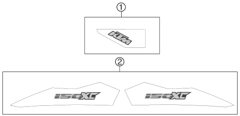 Sprängskiss: Decal – KTM 150 XC 2011