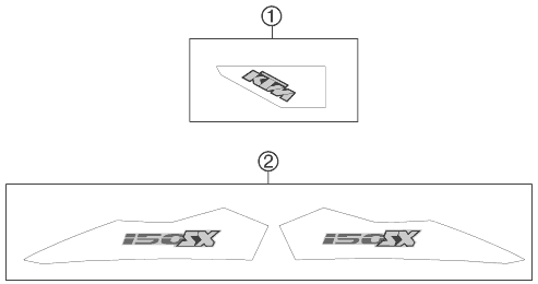 Sprängskiss: Decal – KTM 150 SX 2011