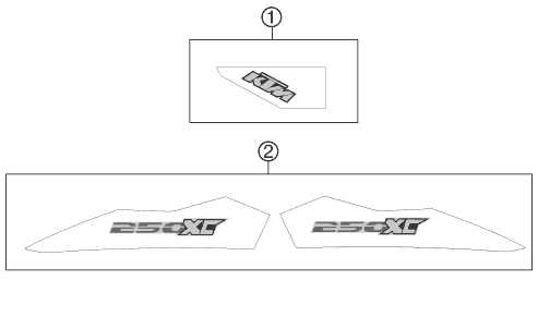 Sprängskiss: Decal – KTM 250 XC 2011