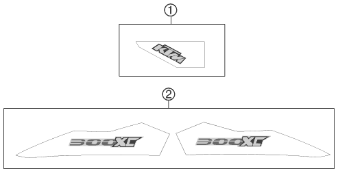 Sprängskiss: Decal – KTM 300 XC 2011