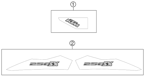 Sprängskiss: Decal – KTM 250 SX 2011
