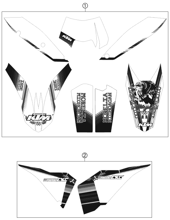 Sprängskiss: Decal – KTM 300 EXC-E SIX-DAYS 2011