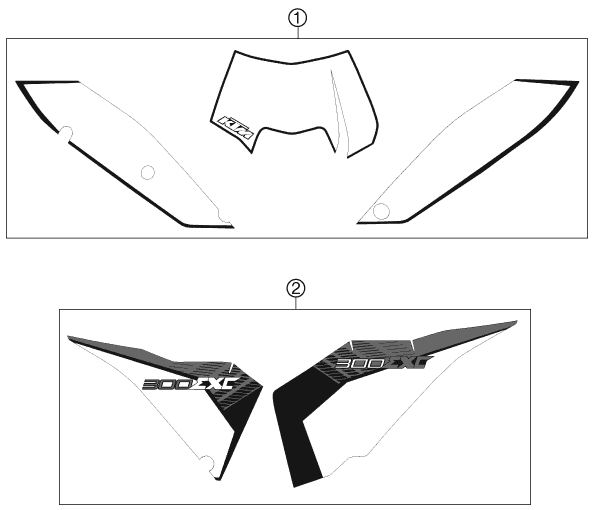 Sprängskiss: Decal – KTM 300 EXC 2011