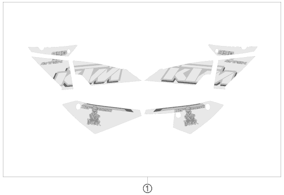 Sprängskiss: Decal – KTM 990 ADVENTURE DAKAR EDITION 11