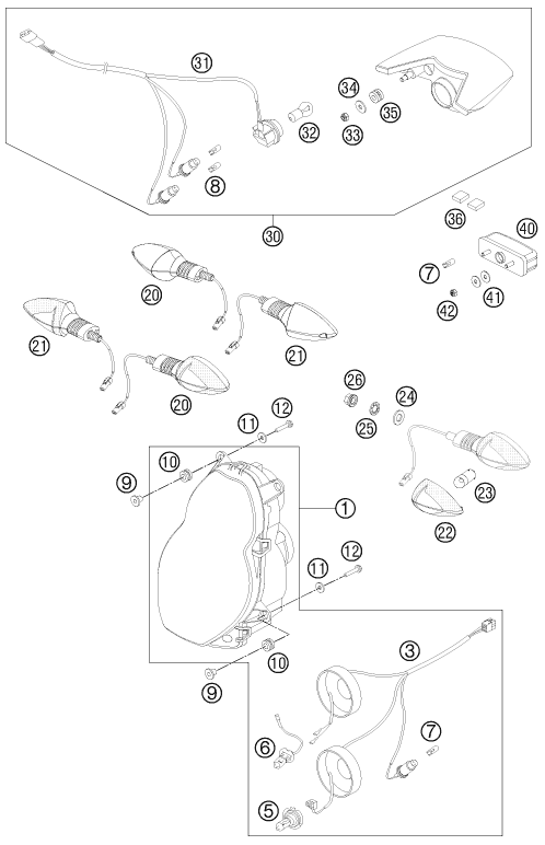 Sprängskiss: Lighting System – KTM 990 ADVENTURE R CKD 2012