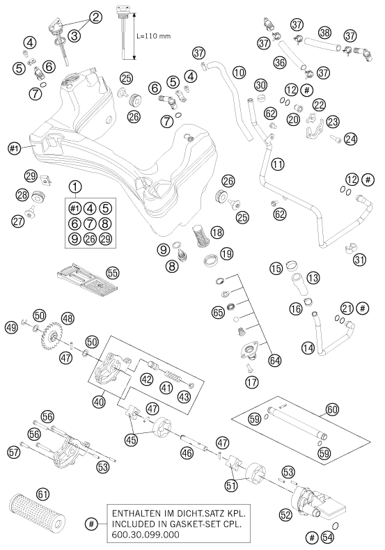 Sprängskiss: Lubricating System – KTM 990 ADV. LIM.EDIT. WH. ABS 11