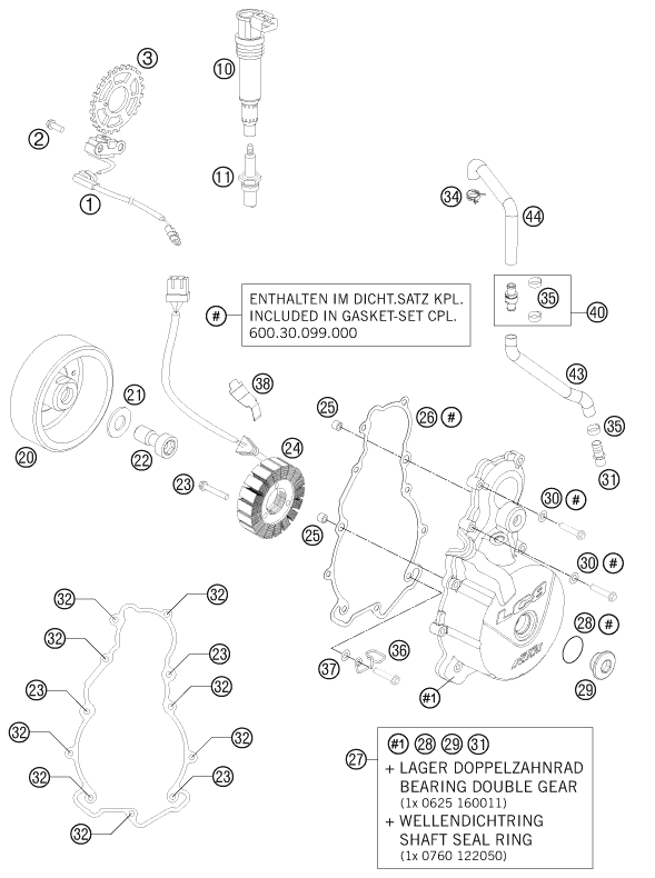 Sprängskiss: Ignition System – KTM 990 ADV. LIM.EDIT. WH. ABS 11