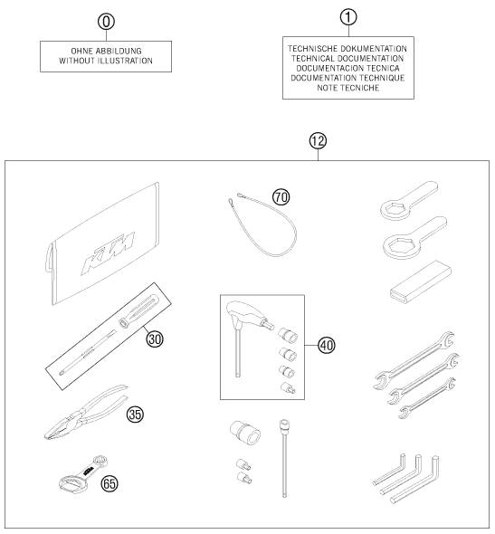 Sprängskiss: Accessory Pack – KTM 990 SUPER DUKE BLACK 2011