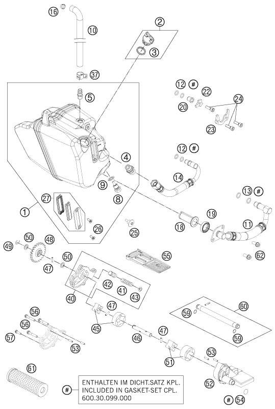 Sprängskiss: Lubricating System – KTM 990 SM-T LIM.EDIT.OR. ABS 2011