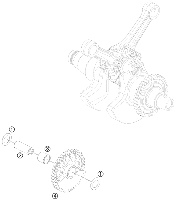 Sprängskiss: Balancer Shaft – KTM 1190 RC8 R BLACK 2011