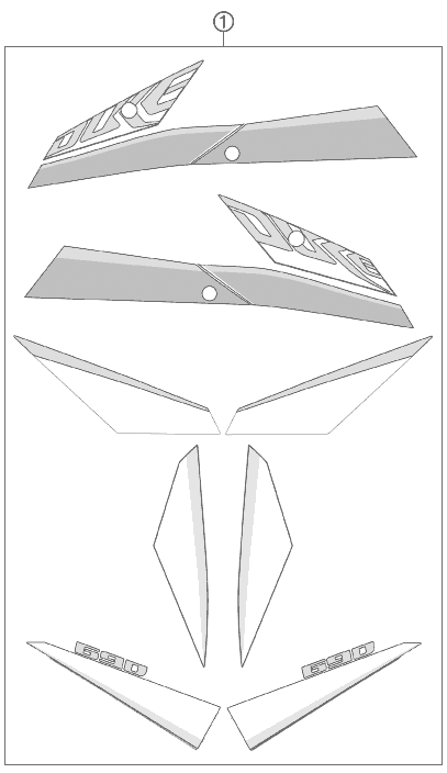 Sprängskiss: Decal – KTM 690 DUKE BLACK 2011