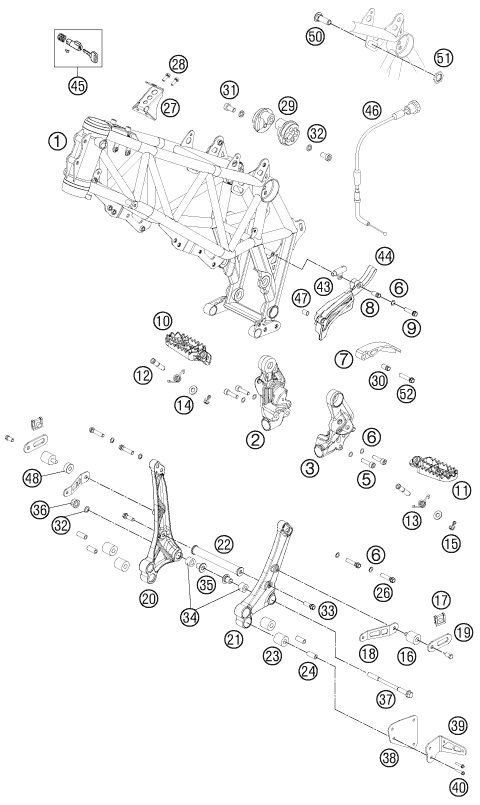Sprängskiss: Frame – KTM 450 RALLY FACTORY REPLICA