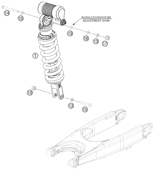 Sprängskiss: Shock Absorber – KTM 450 RALLY FACTORY REPLICA