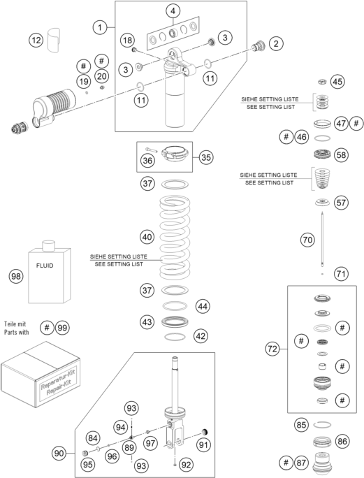 Sprängskiss: Shock Absorber Disassembled – KTM 450 RALLY FACTORY REPLICA