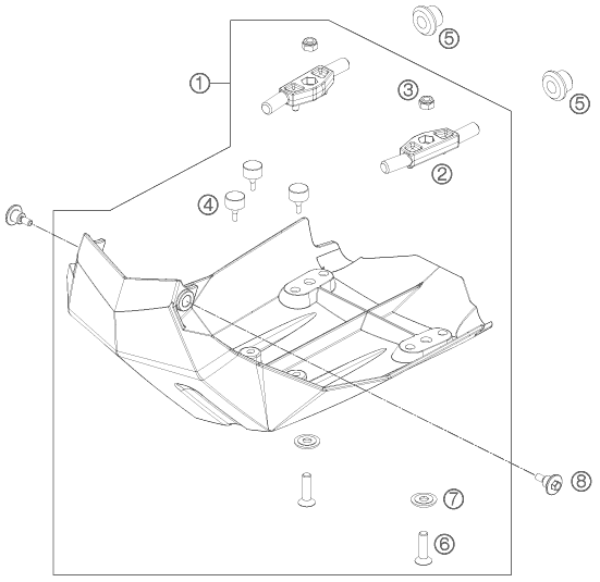 Sprängskiss: Engine Guard – KTM 690 ENDURO R 2013