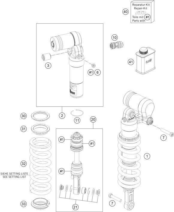 Sprängskiss: Shock Absorber – KTM 690 ENDURO R 2013