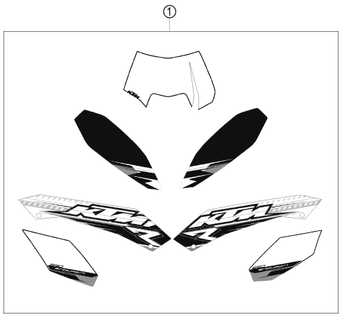 Sprängskiss: Decal – KTM 690 ENDURO R 2011