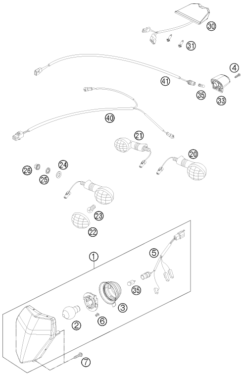Sprängskiss: Lighting System – KTM 690 ENDURO R 2011
