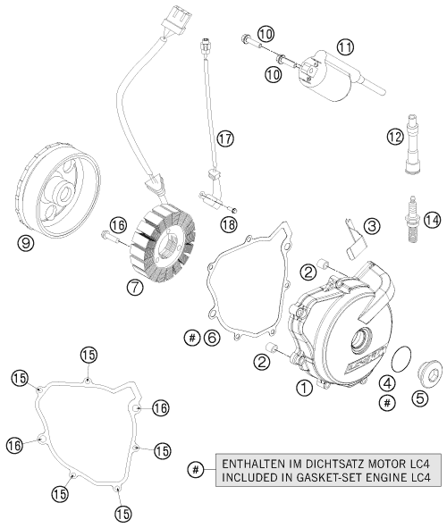 Sprängskiss: Ignition System – KTM 690 ENDURO R 2013