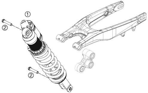 Sprängskiss: Shock Absorber – KTM 350 XC-F 2014