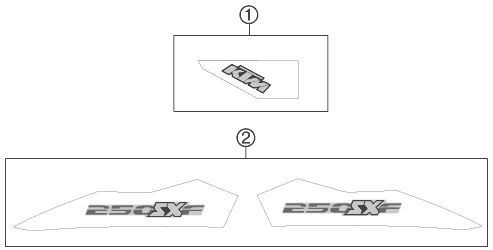 Sprängskiss: Decal – KTM 250 SX-F 2011