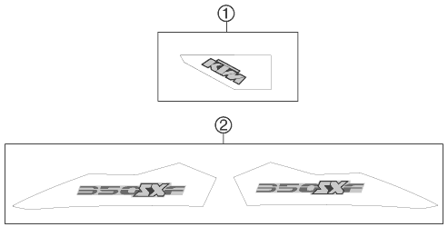 Sprängskiss: Decal – KTM 350 SX-F 2011