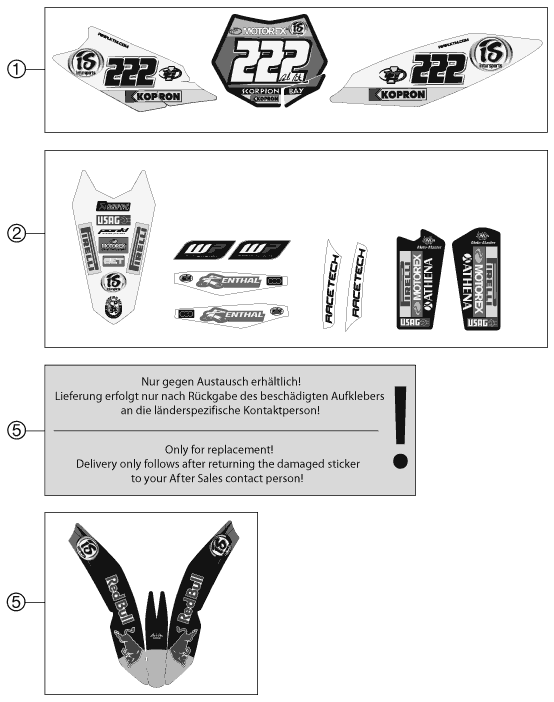 Sprängskiss: Decal – KTM 350 SX-F CAIROLI REPLICA 11