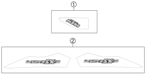 Sprängskiss: Decal – KTM 450 SX-F 2011