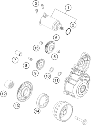 Sprängskiss: Electric Starter – KTM 250 XC-F 2011