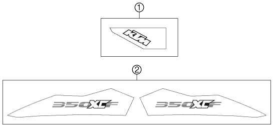 Sprängskiss: Decal – KTM 350 XC-F 2011