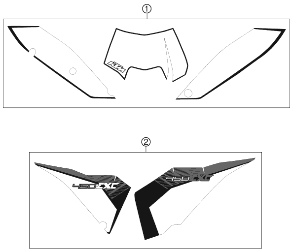 Sprängskiss: Decal – KTM 450 EXC 2011