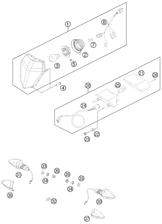 Sprängskiss: Lighting System – KTM 530 EXC 2011