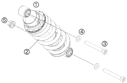 Sprängskiss: Shock Absorber – KTM 125 DUKE ORANGE ABS 2015