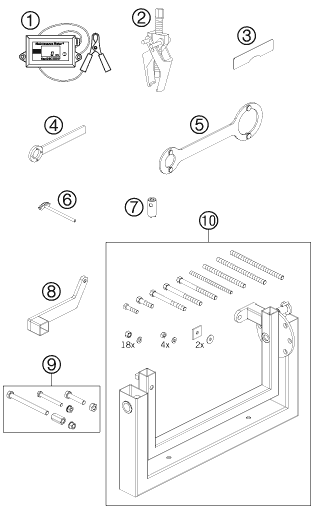 Sprängskiss: Special Tools (Engine) – KTM 50 SXS 2012