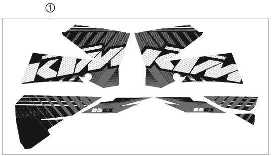Sprängskiss: Decal – KTM 85 SX 17/14 2012