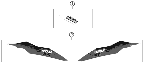 Sprängskiss: Decal – KTM 300 XC 2012