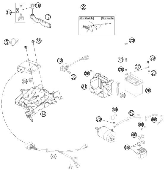 Sprängskiss: Wiring Harness – KTM 300 XC-W 2012