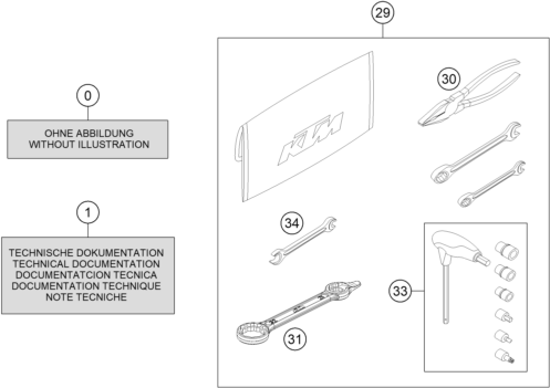 Sprängskiss: Accessory Pack – KTM 350 XCF-W 2020