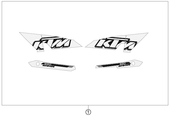 Sprängskiss: Decal – KTM 990 ADVENTURE WHITE ABS CKD