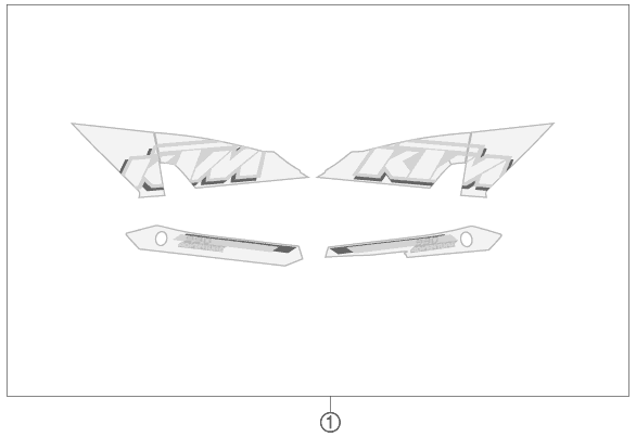 Sprängskiss: Decal – KTM 990 ADVENTURE BLUE ABS CKD