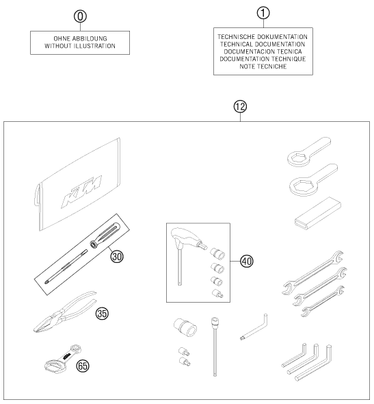 Sprängskiss: Accessory Pack – KTM 990 ADVENTURE R CKD 2012