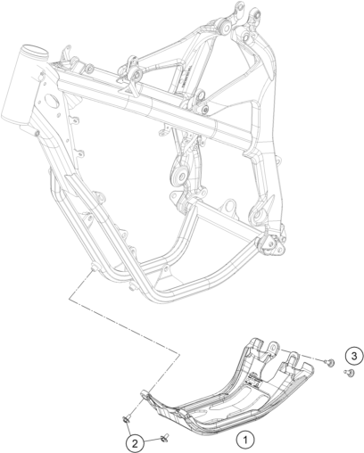 Sprängskiss: Engine Guard – KTM FREERIDE 350 2013