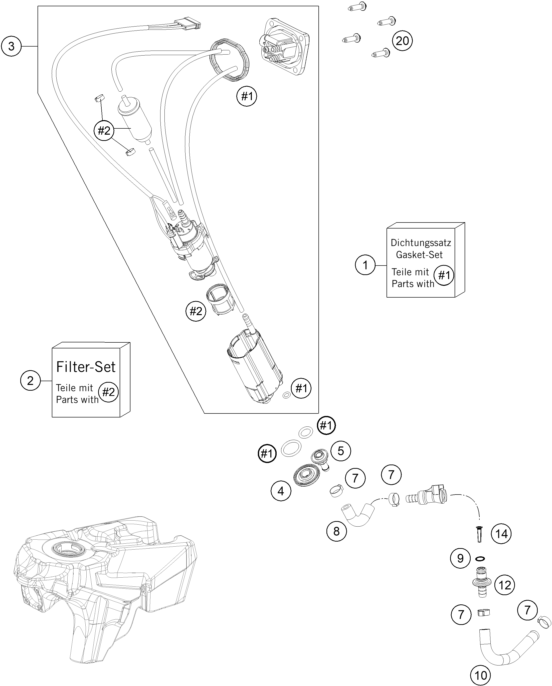 Sprängskiss: Fuel Pump – KTM Freeride 350 2012