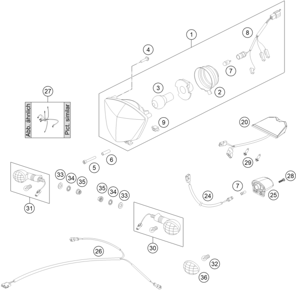 Sprängskiss: Lighting System – KTM FREERIDE 350 2013