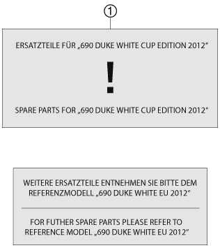 Sprängskiss: Conversion Kit – KTM 690 DUKE WHITE CUP 2012