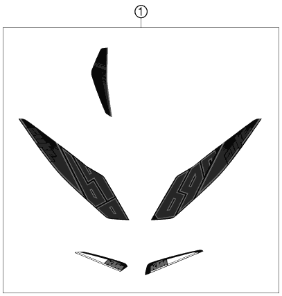 Sprängskiss: Decal – KTM 690 DUKE BLACK 2012